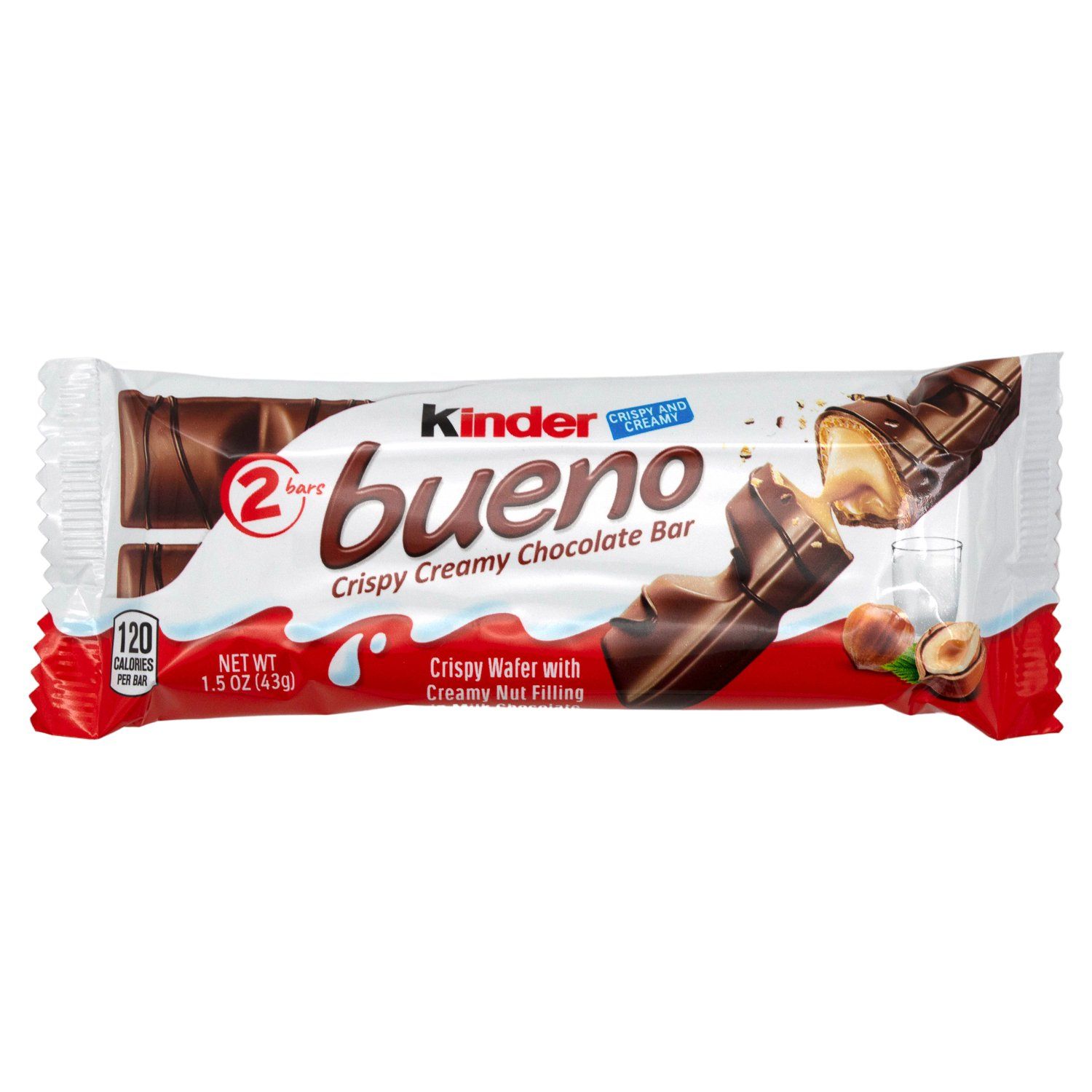 Kinder Bueno Crispy Creamy Chocolate Meltable Kinder Original 1.5 Ounce 