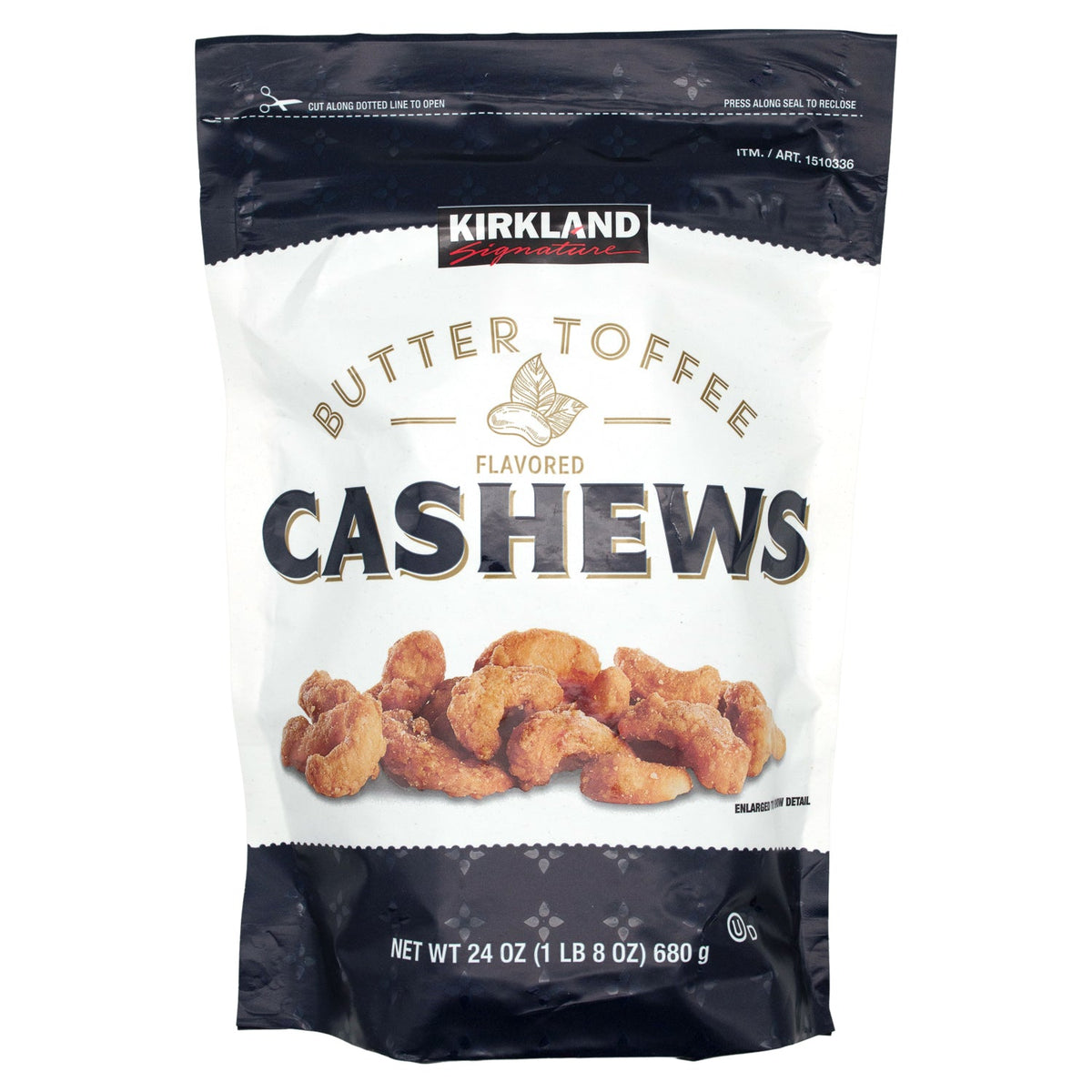 Kirkland Signature Butter Toffee Flavored Cashews — Snackathon Foods