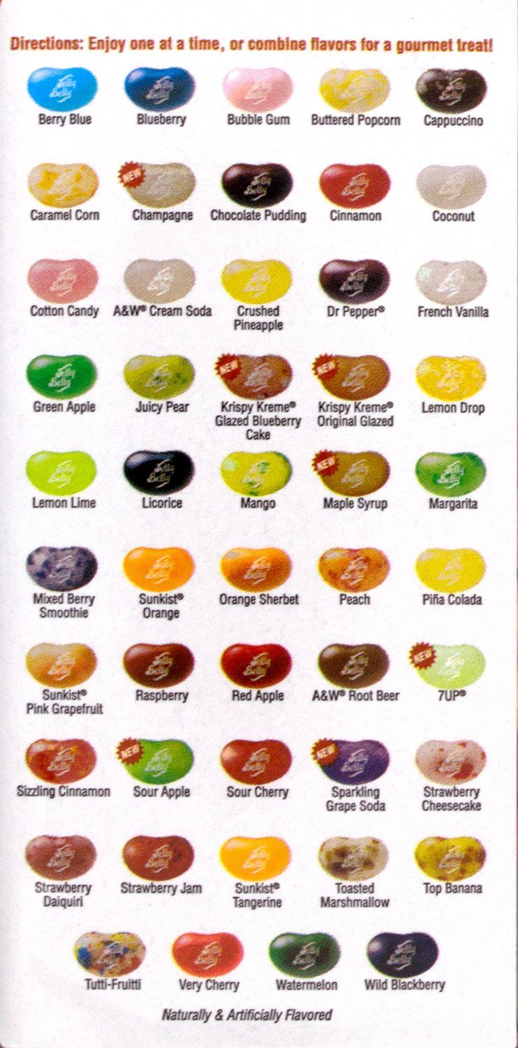 jelly bean flavors