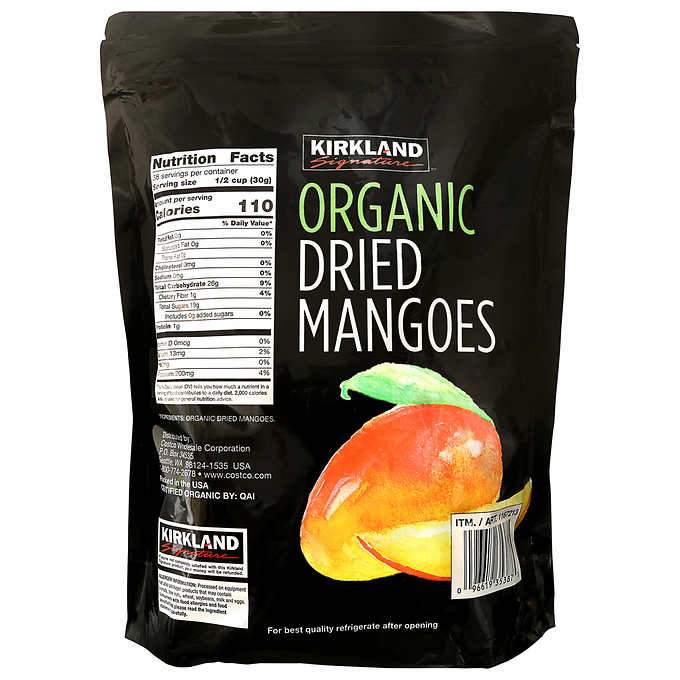 Kirkland Signature Organic Dried Mangoes, 40 Ounce Kirkland Signature 