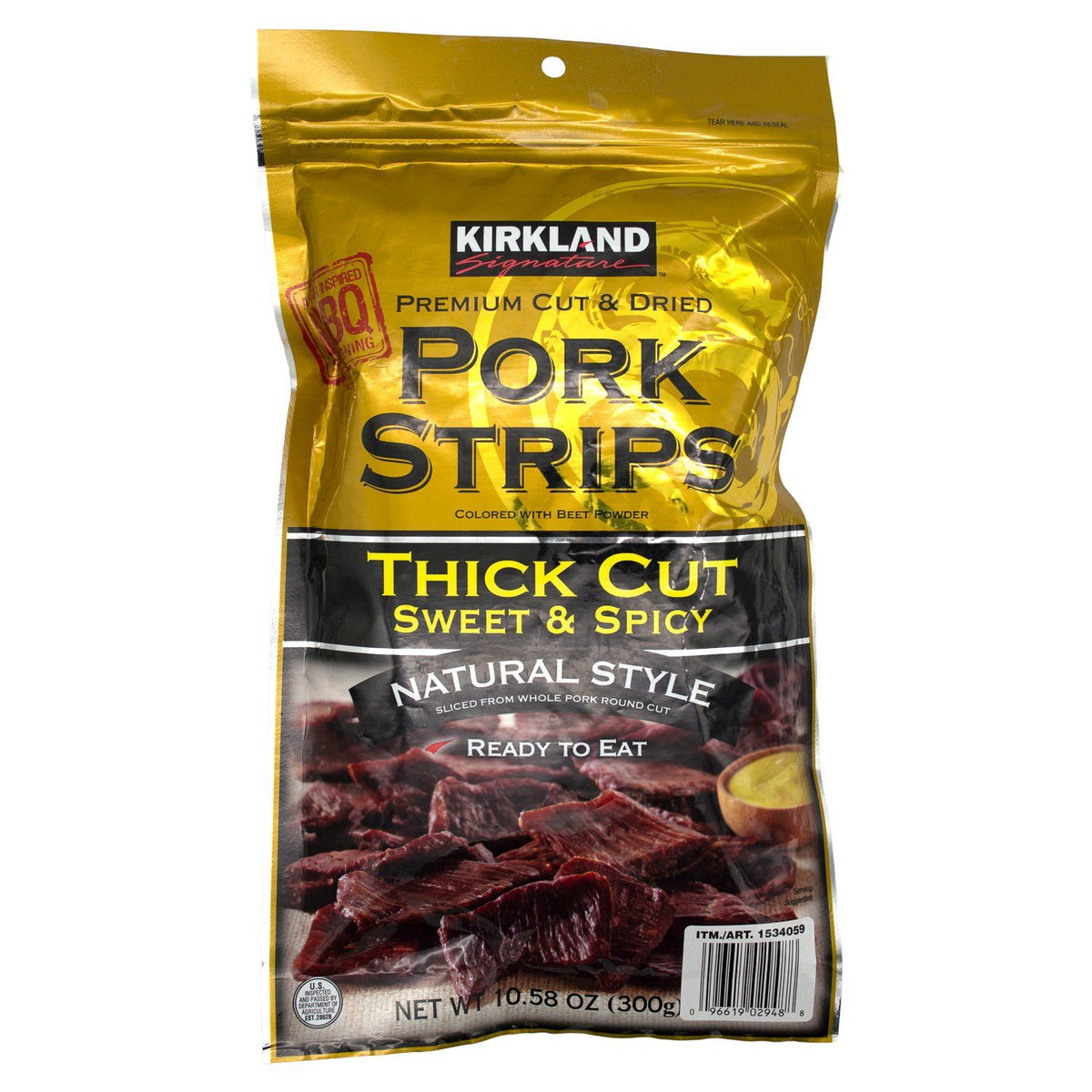 Kirkland Signature Premium Cut & Dried Pork Strips — Snackathon Foods