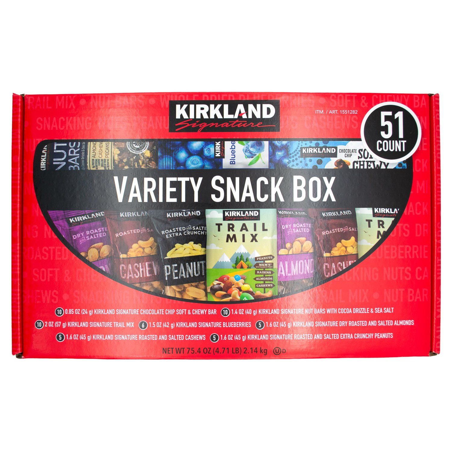 Kirkland Signature Variety Snack Box, 51 Count Kirkland Signature 