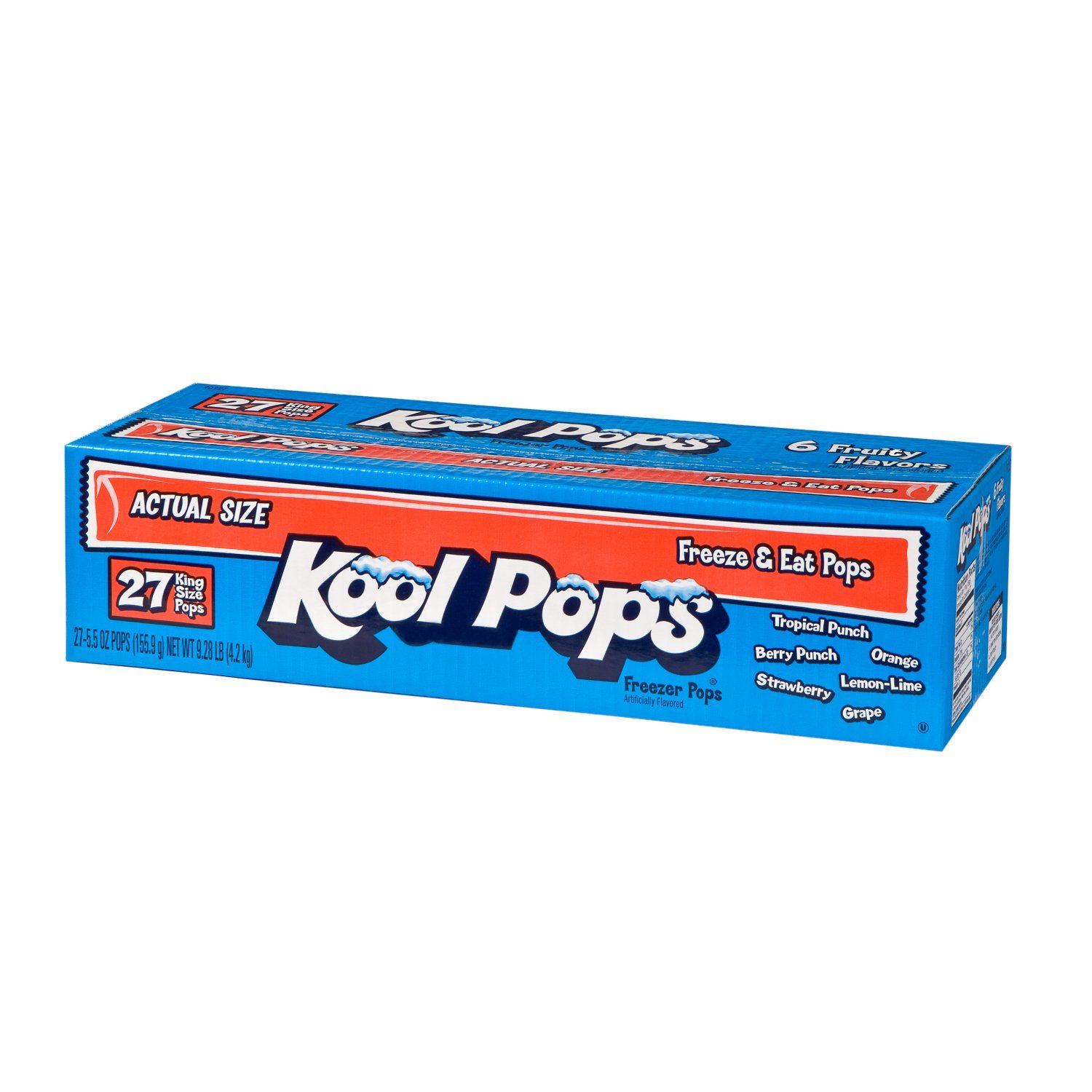 Kool Pops Assorted Freezer Pops Kool Pops Assorted 5.5 Oz-27 Count 