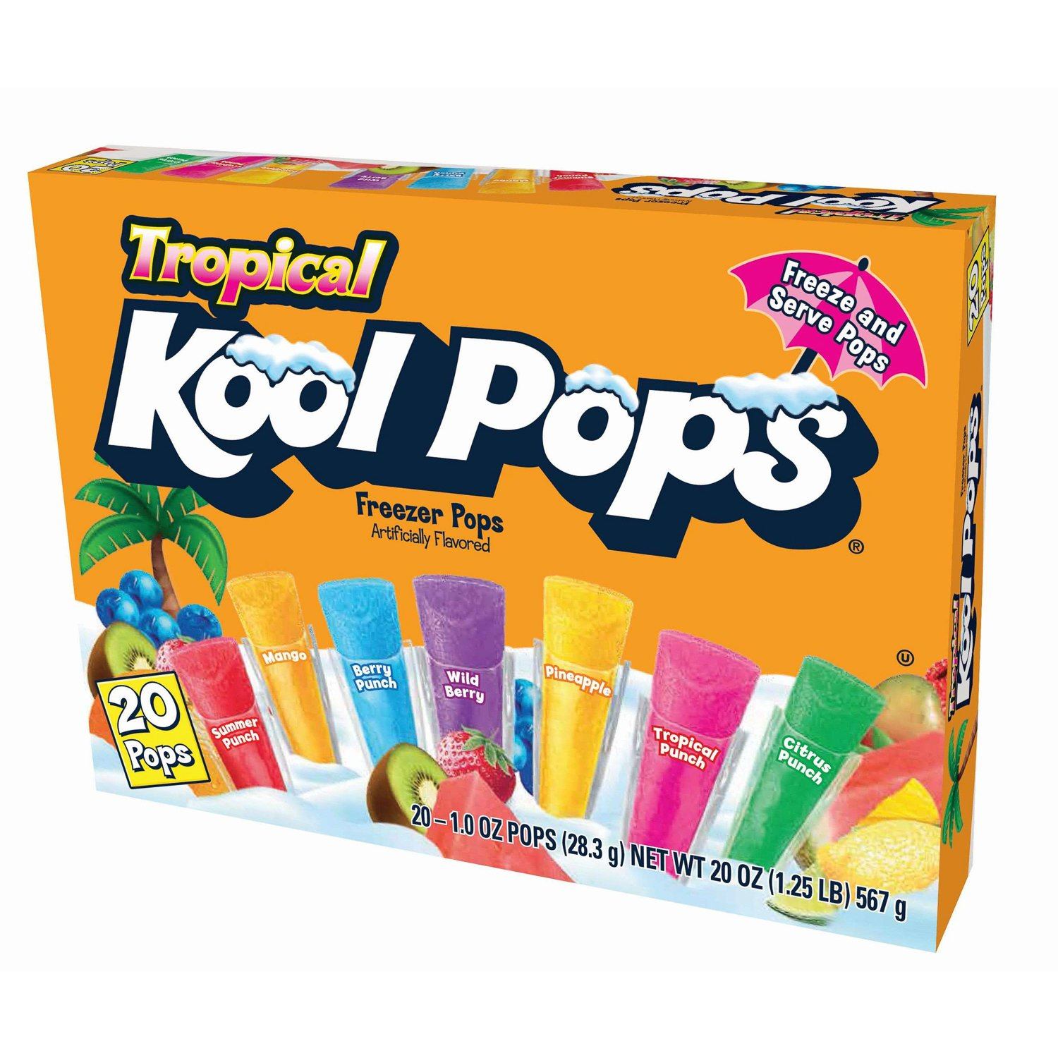 Kool Pops Assorted Freezer Pops Kool Pops Tropical 1 Oz-20 Count 