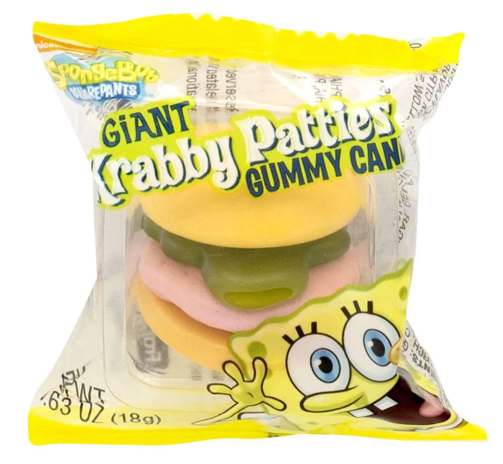 Krabby Patties Gummy Candy Frankford Candy Original 0.63 Oz-36 Count 