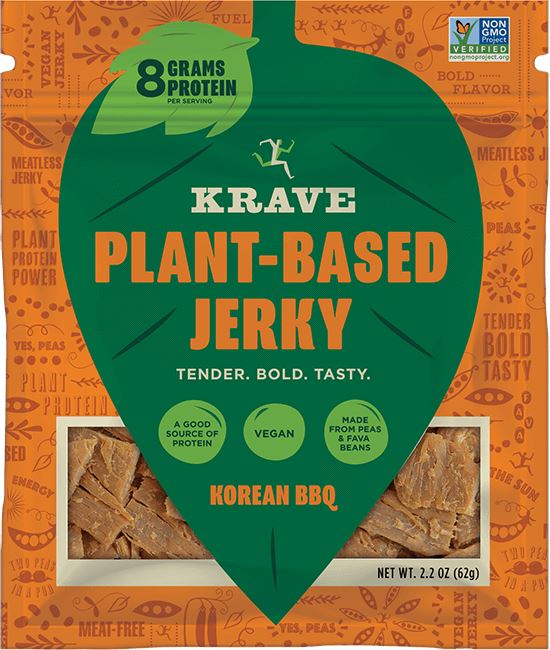 KRAVE Jerky KRAVE Plant-Based Jerky Korean BBQ 2.2 Ounce