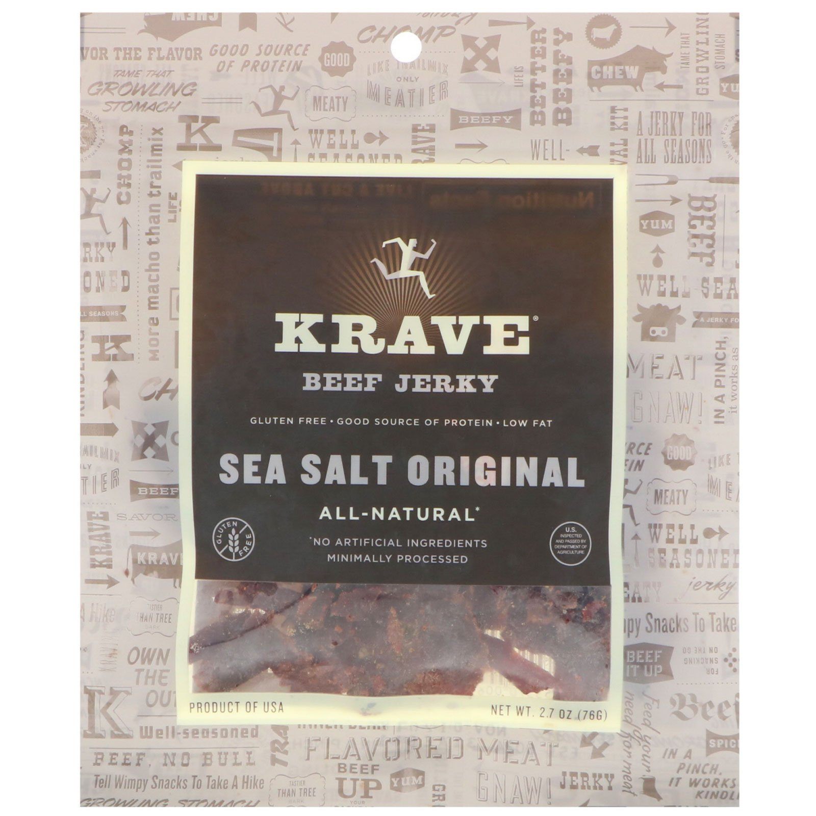 KRAVE Meat Cuts KRAVE Sea Salt Beef Cuts 2.7 Ounce 