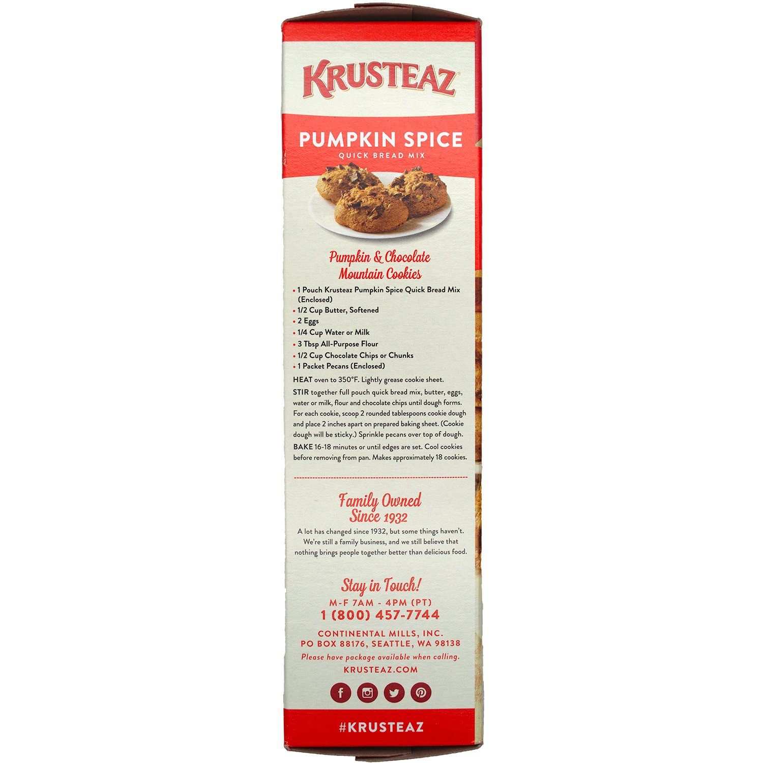 Krusteaz Pumpkin Spice Quick Bread Mix — Snackathon Foods
