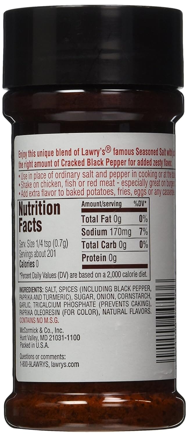 Lawry's Black Pepper Salt (EXP SEP 2023) Lawry's 