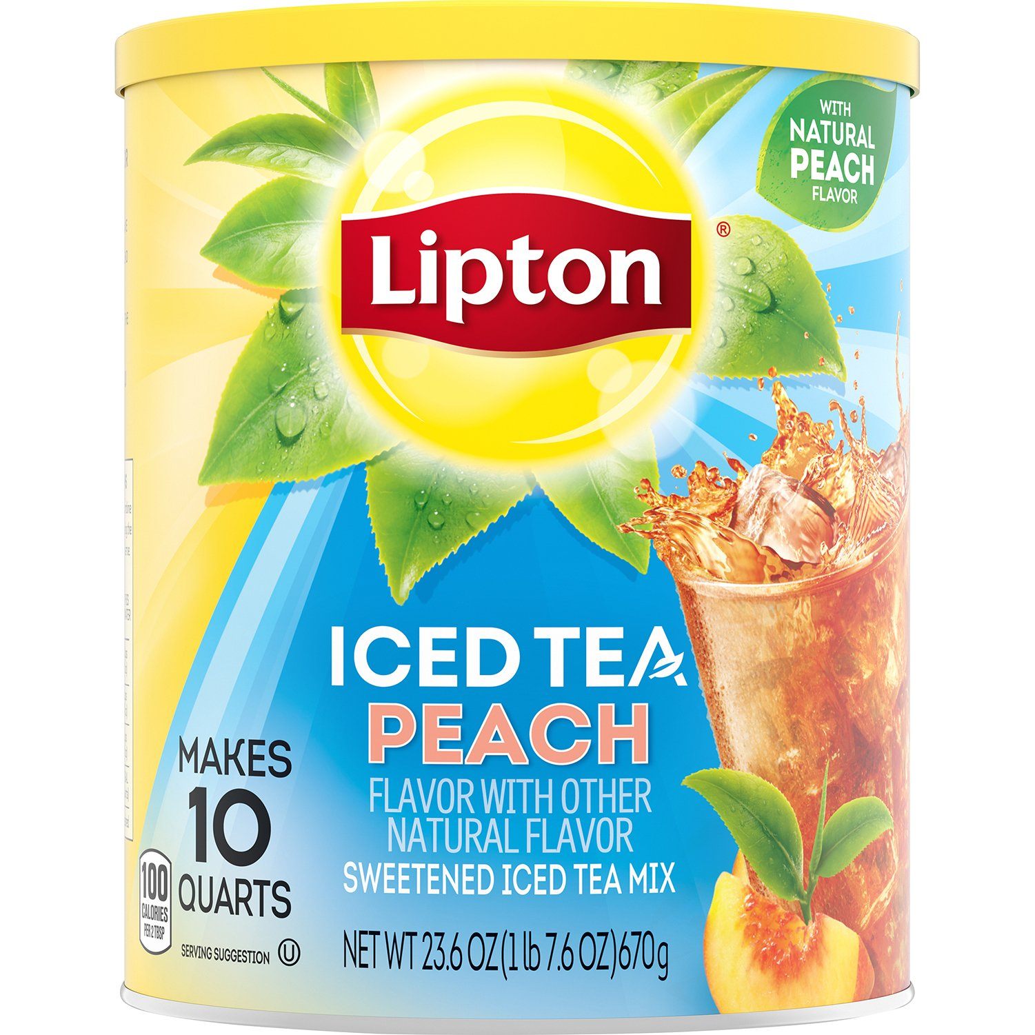 Lipton Iced Tea Mix Lipton Peach 23.6 Ounce 