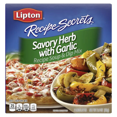 Lipton Recipe Secrets, Date Mar 2023 Lipton Savory Herb Garlic 2.4 Ounce 
