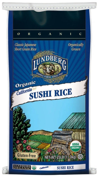 Lundberg Rice Lundberg Organic California Sushi Rice 25 Pound 