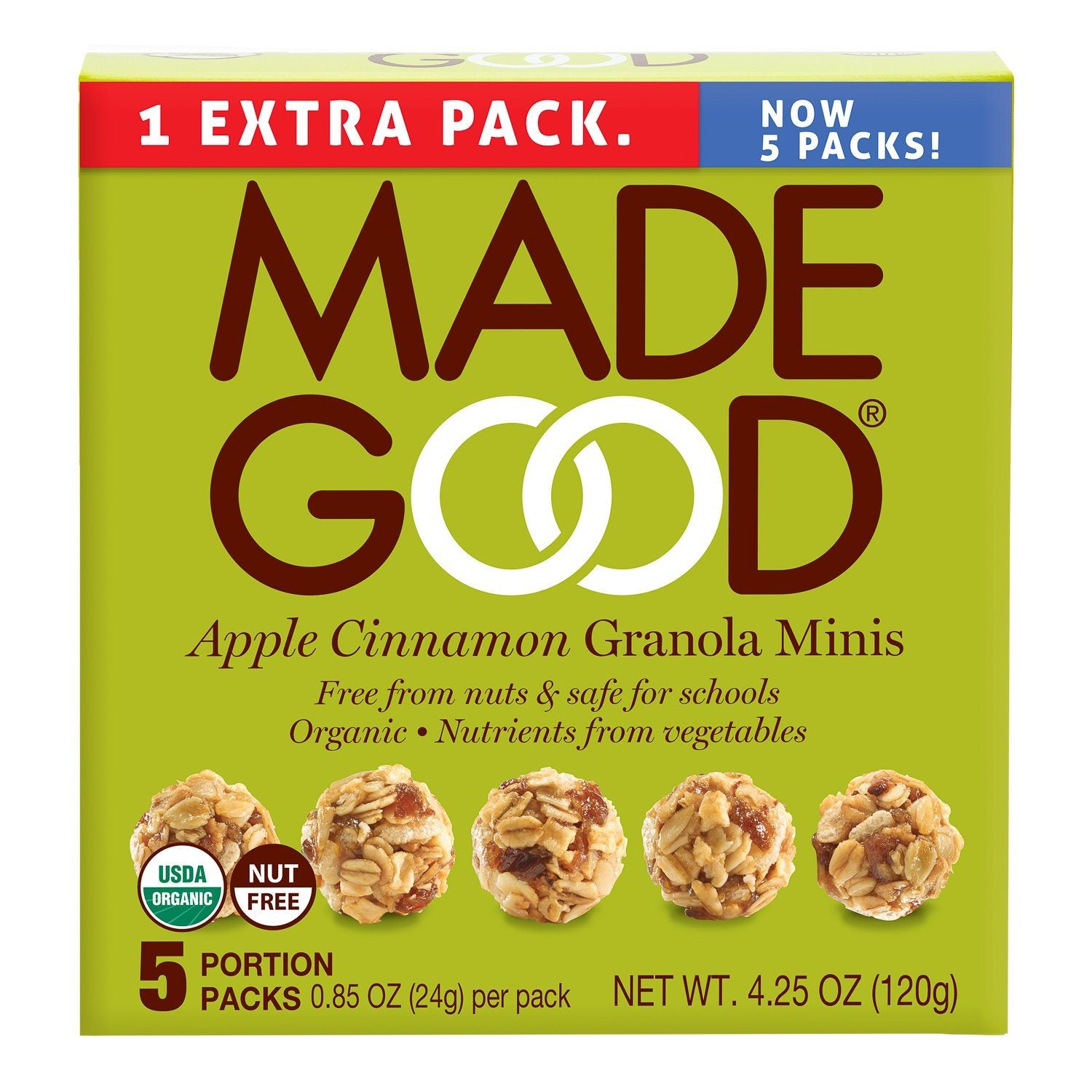 Made Good Granola Minis Made Good Foods Apple Cinnamon 0.85 Oz-5 Packs 