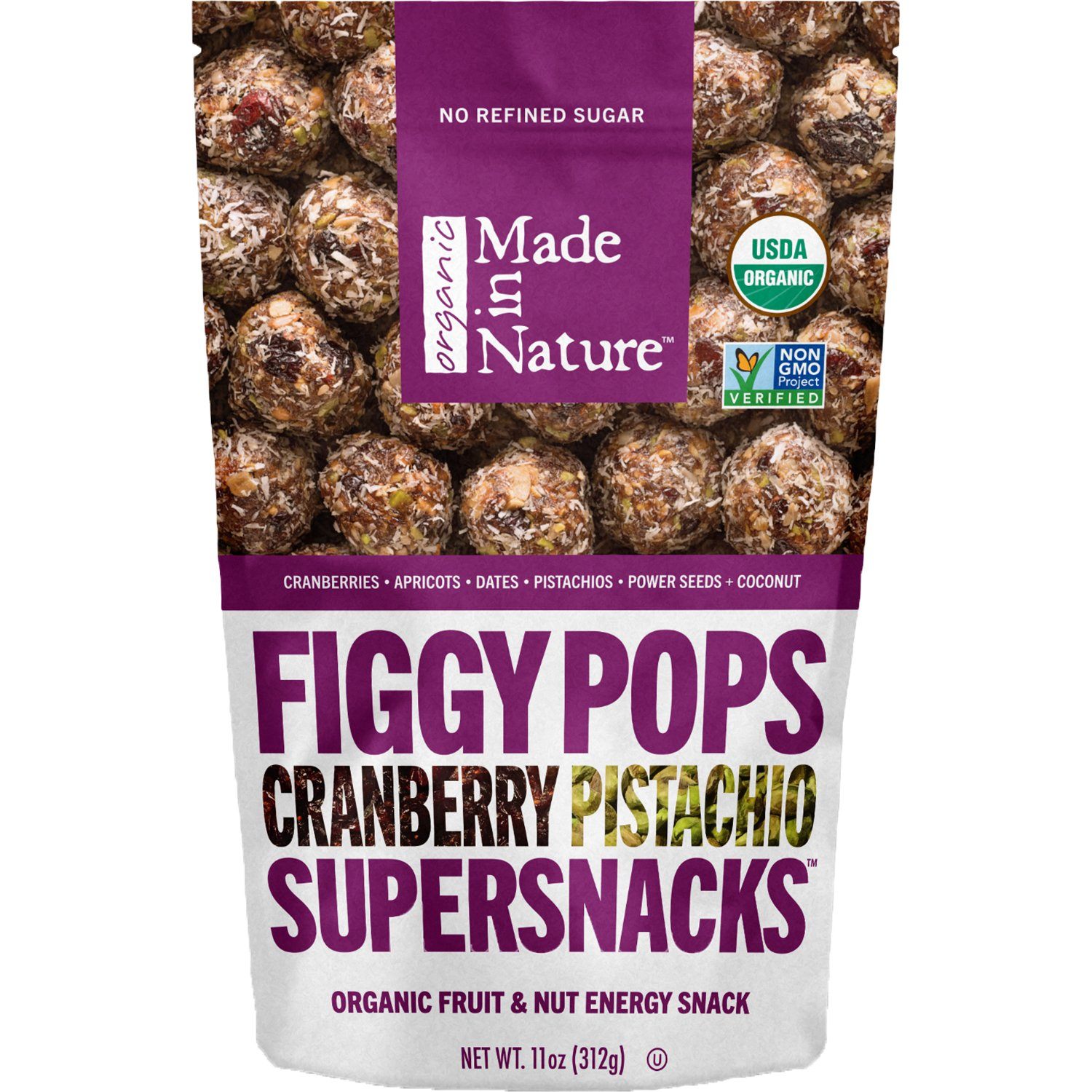 Made In Nature Organic Figgy Pops Made In Nature Cranberry Pistachio 11 Ounce 