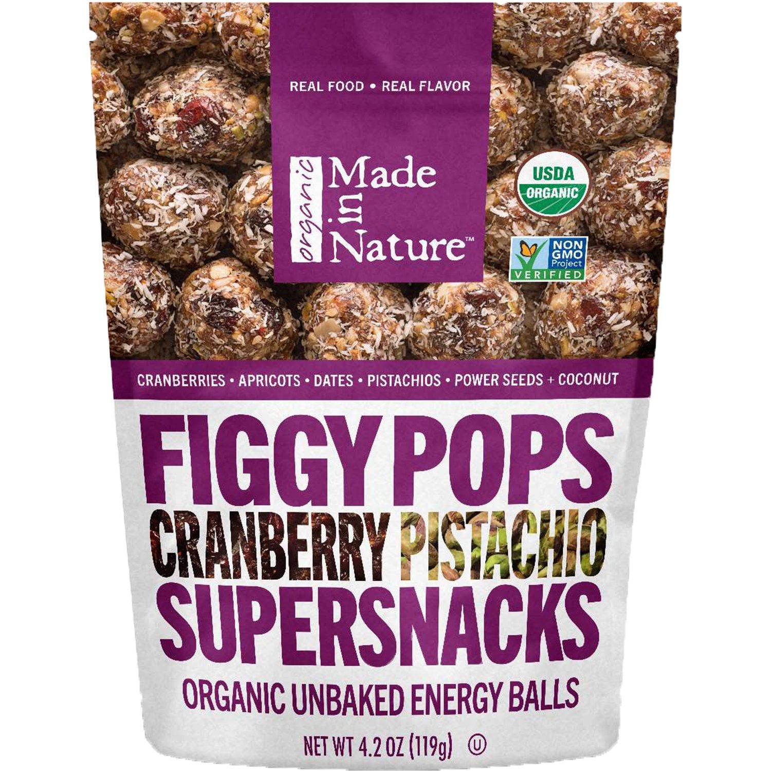 Made In Nature Organic Figgy Pops Made In Nature Cranberry Pistachio 4.2 Ounce 