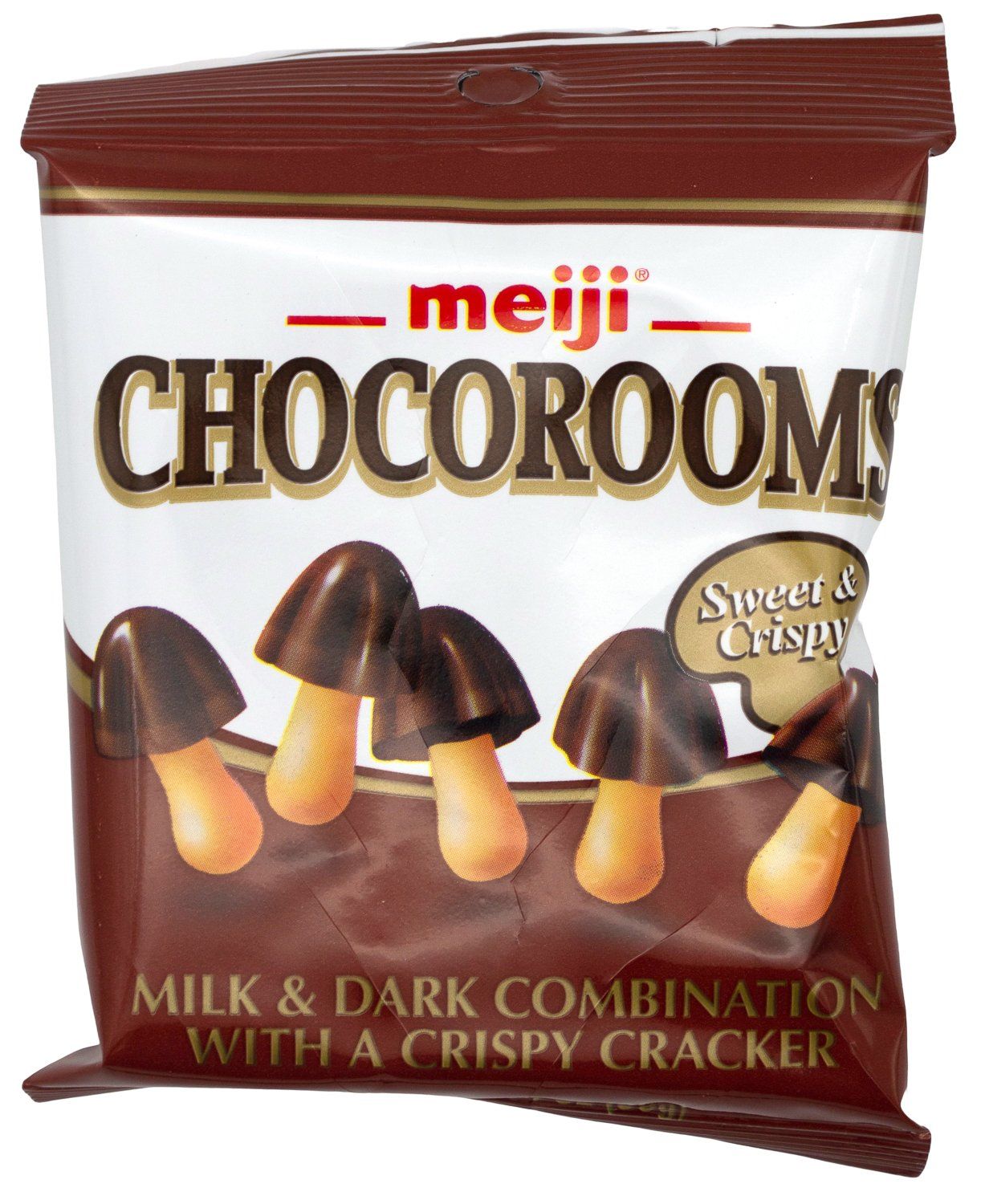 Meiji Chocorooms Crispy Cracker Meiji Milk and Dark Chocolate 1.34 Ounce 