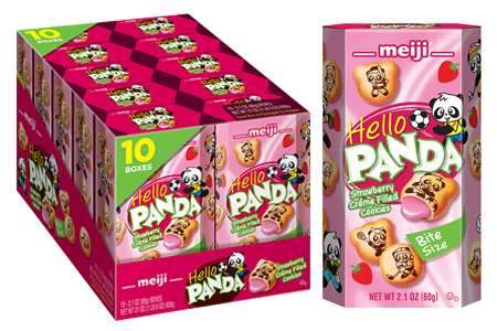 Meiji Hello Panda Cookie Meiji Strawberry 2.1 Oz-10 Count 