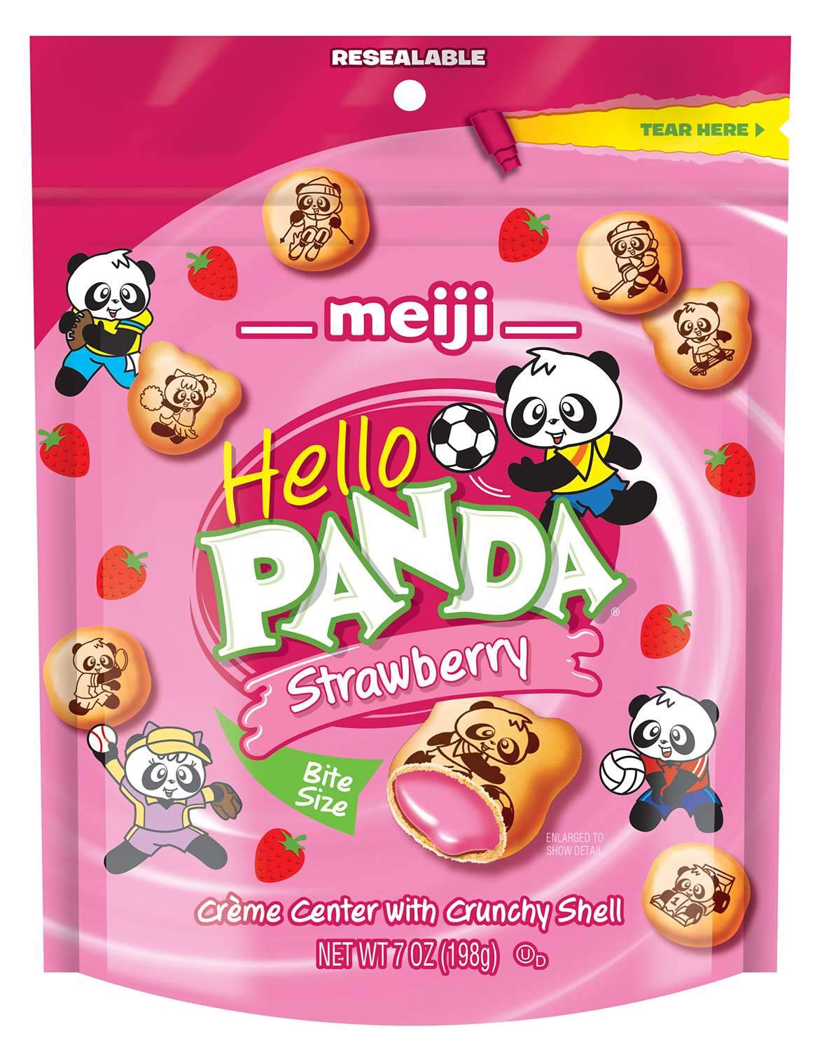 Meiji Hello Panda Cookie Meiji Strawberry 7 Ounce 