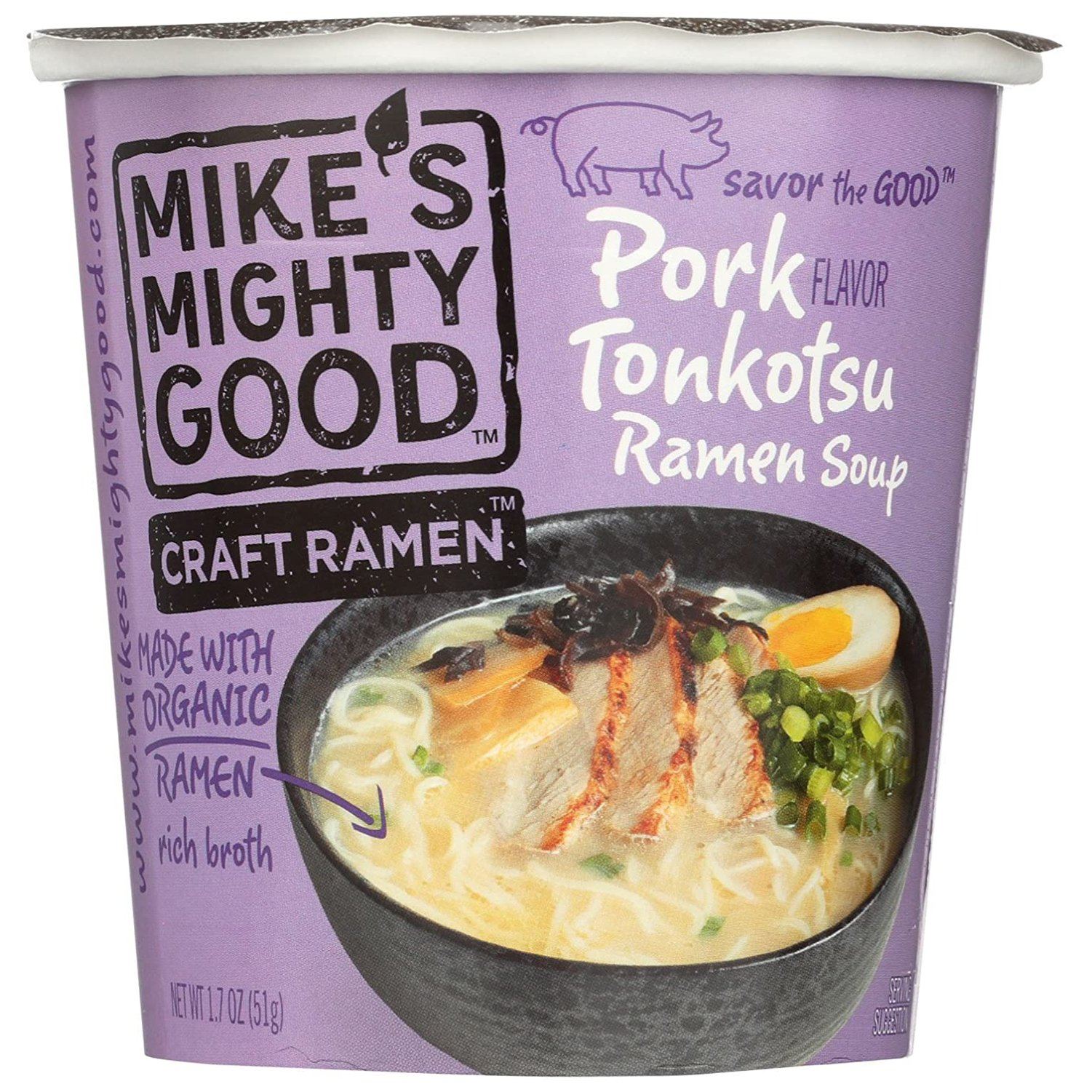 Mike's Mighty Good Craft Ramen Mike's Mighty Good Pork Tonkotsu 1.7 Ounce Cup 