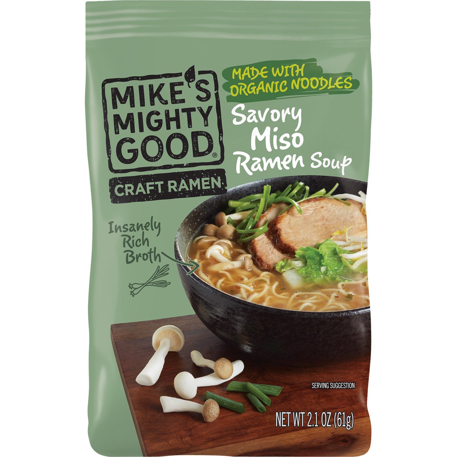 Mike's Mighty Good Craft Ramen Soup Mike's Mighty Good Savory Miso 2.1 Ounce 