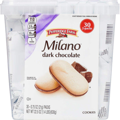 Milano Dark Chocolate Cookies Pepperidge Farms Dark Chocolate 2 Cookies-30 Count 