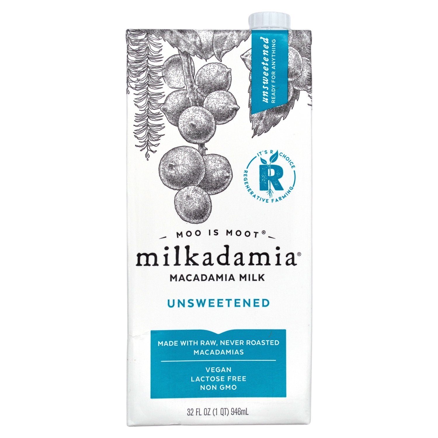 milkadamia Macadamia Milk milkadamia Unsweetened 32 Fluid Ounce 