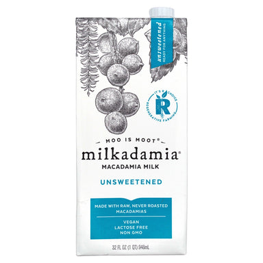 milkadamia Macadamia Milk milkadamia Unsweetened 32 Fluid Ounce 