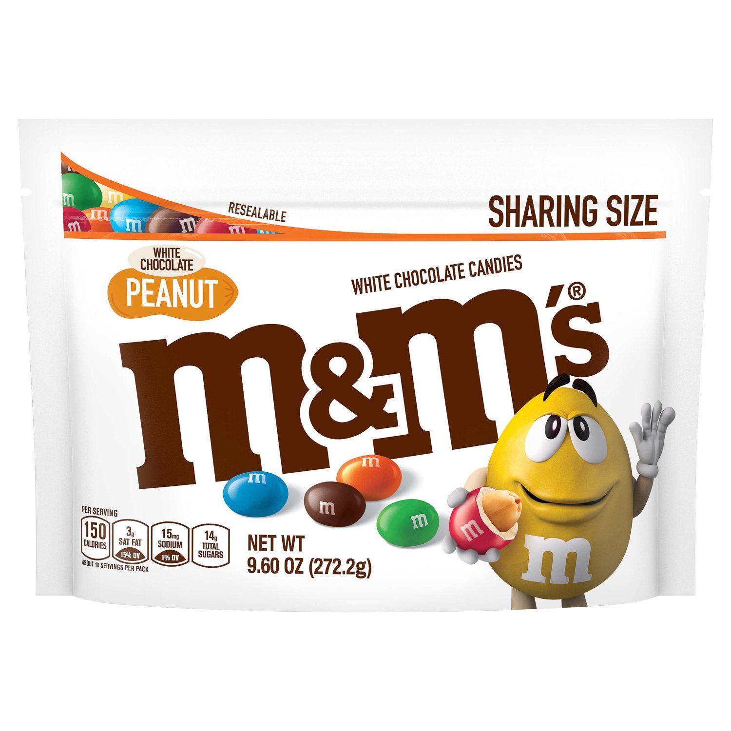 M&M'S Peanut Butter Milk Chocolate Candy Sharing Size Bag, 9.6 oz - Baker's