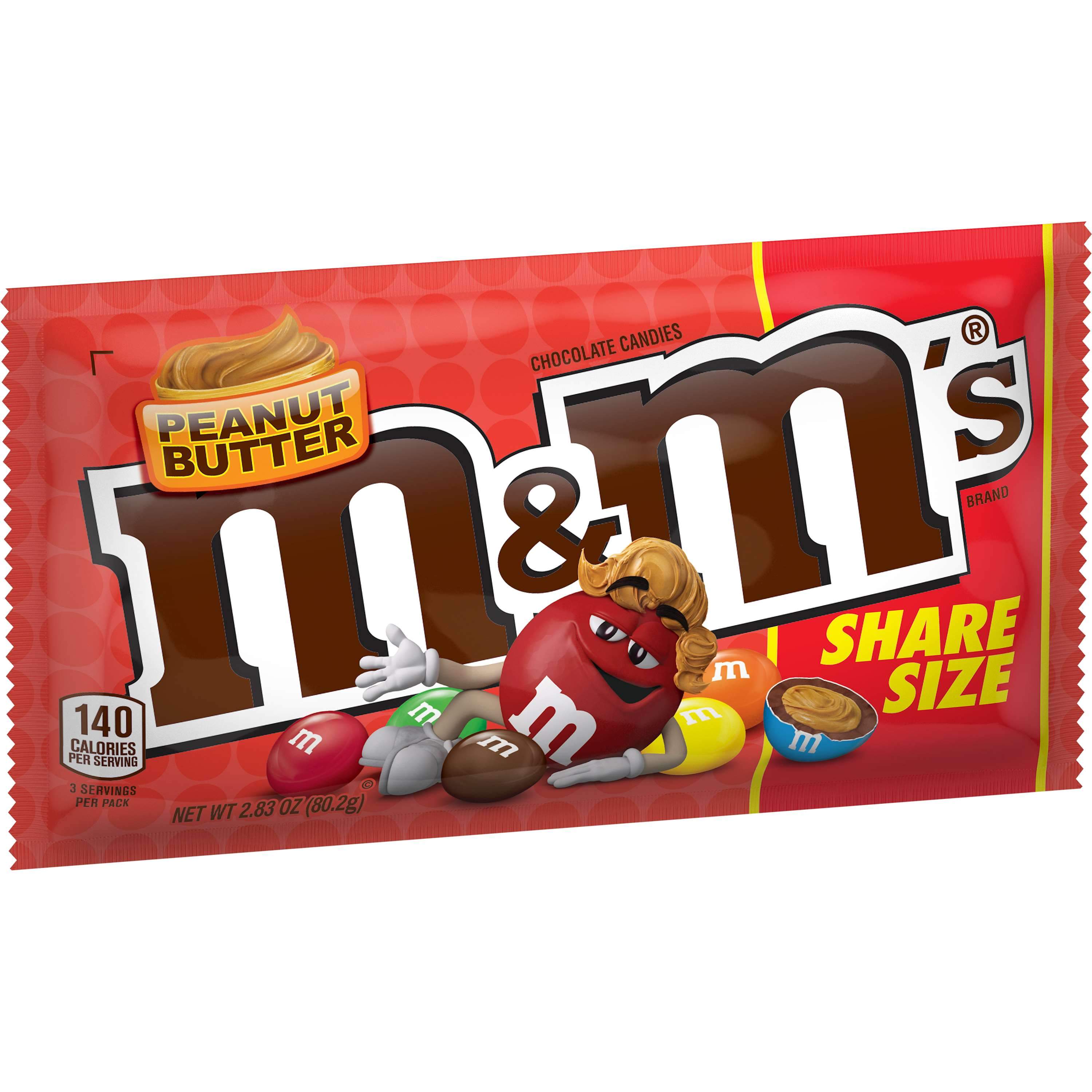 M&M's Chocolate Candies M&M's Peanut Butter 2.83 Ounce 