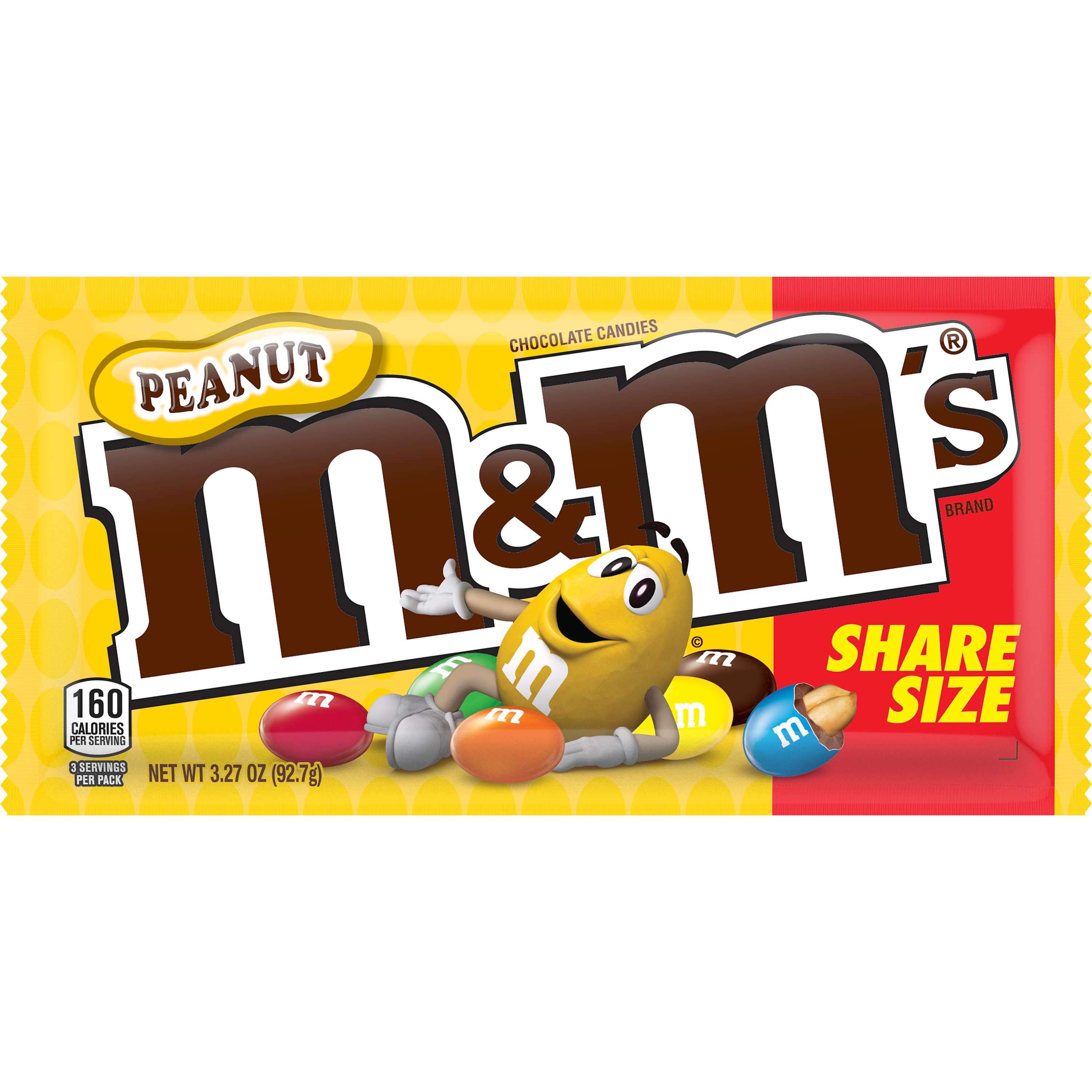 M&M's Peanut Chocolate Candies M&M's 3.27 Ounce 