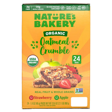 Nature's Bakery Oatmeal Crumble Bars Nature's Bakery Variety 1.41 Oz-24 Count 