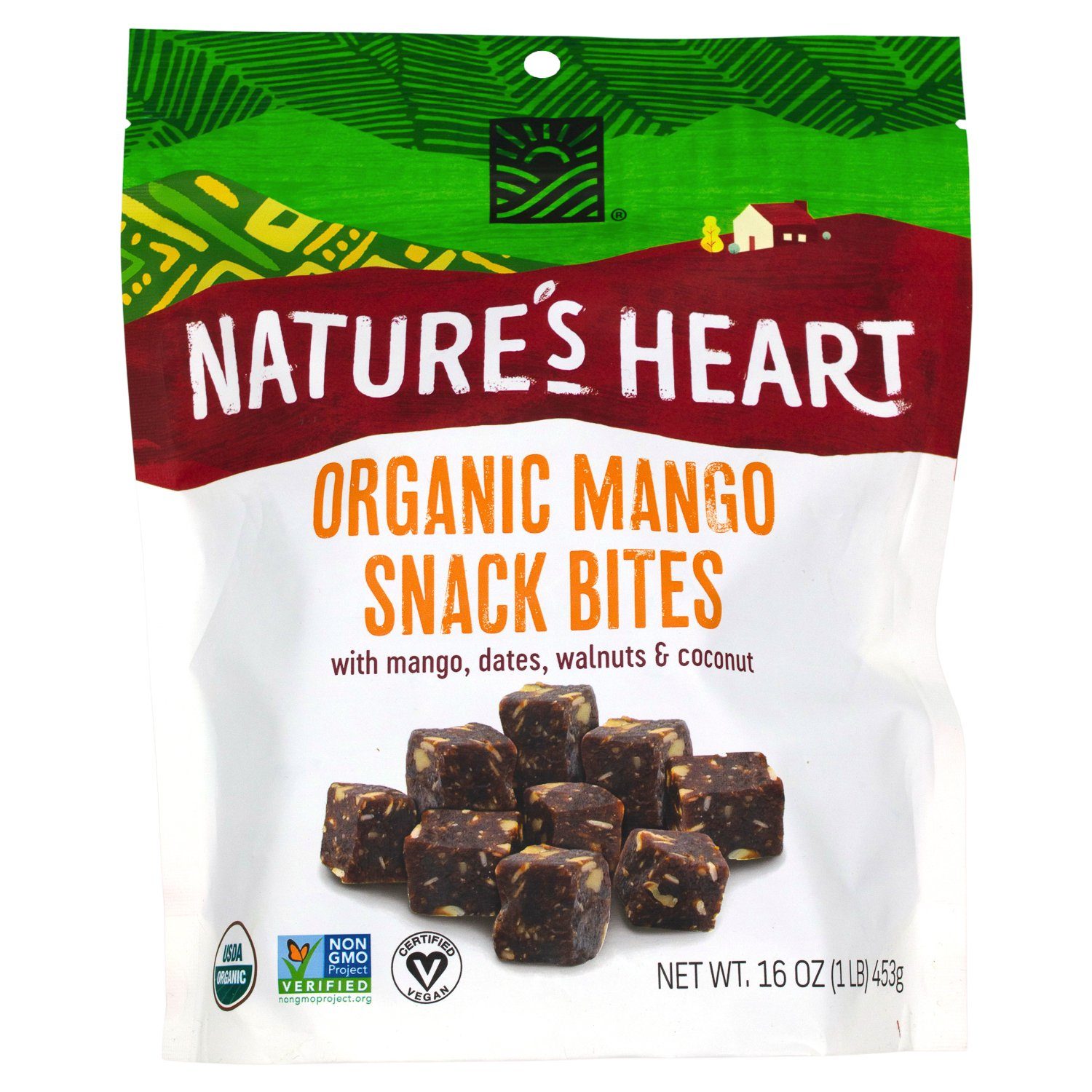 Nature's Heart Organic Mango Snack Bites Nature's Heart Original 16 Ounce 