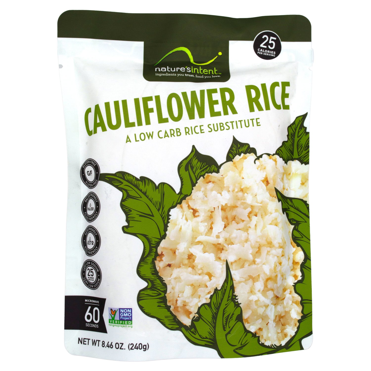 Nature's Intent Cauliflower Rice Nature's Intent Original 8.46 Ounce 