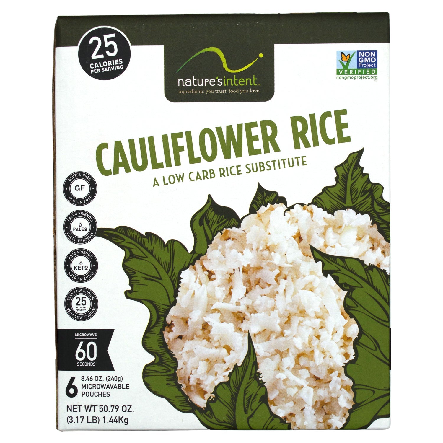 Nature's Intent Cauliflower Rice Nature's Intent Original 8.46 Oz-6 Count 