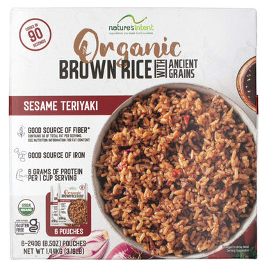 Nature's Intent Organic Brown Rice with Ancient Grains Nature's Intent Sesame Teriyaki 8.5 Oz-6 Count 