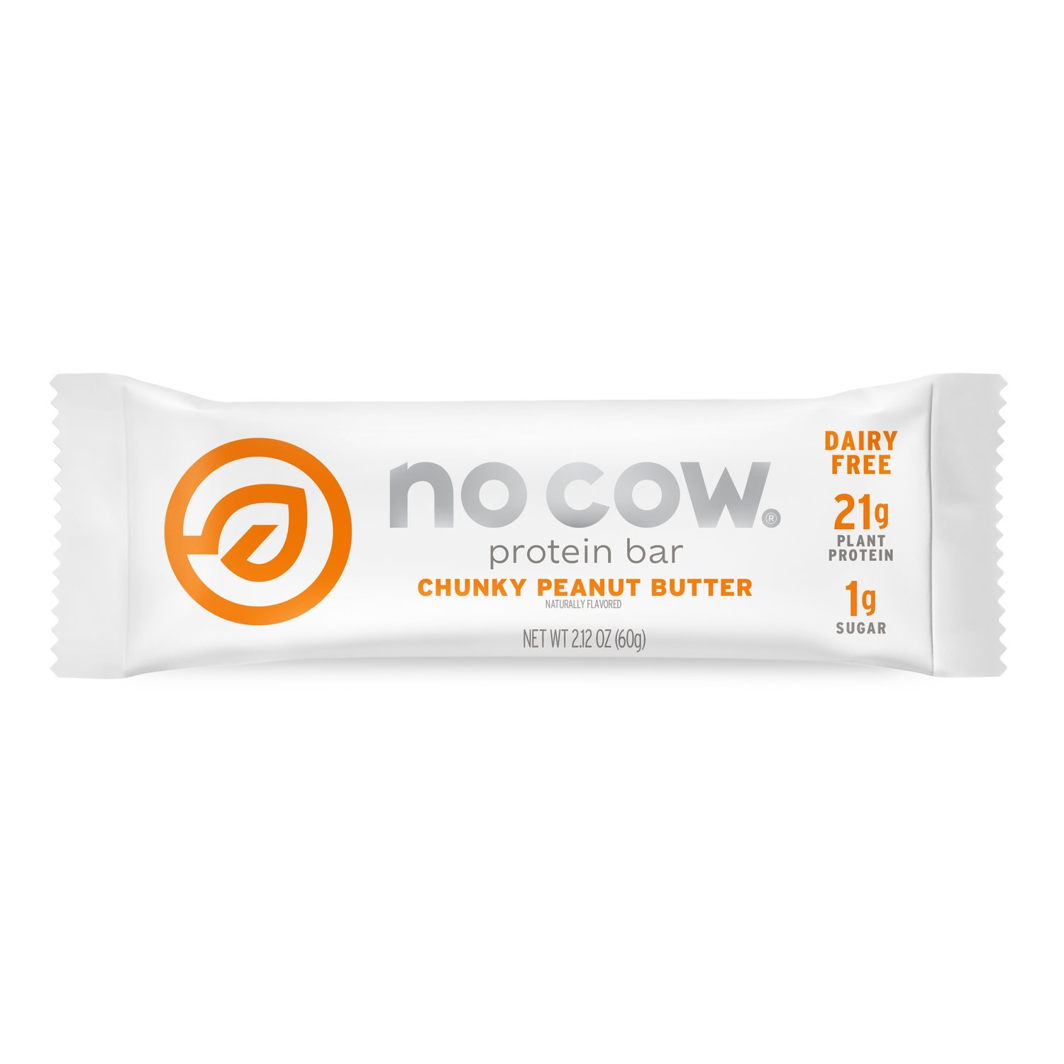 No Cow Plant Based Protein Bars No Cow Chunky Peanut Butter 2.12 Ounce 