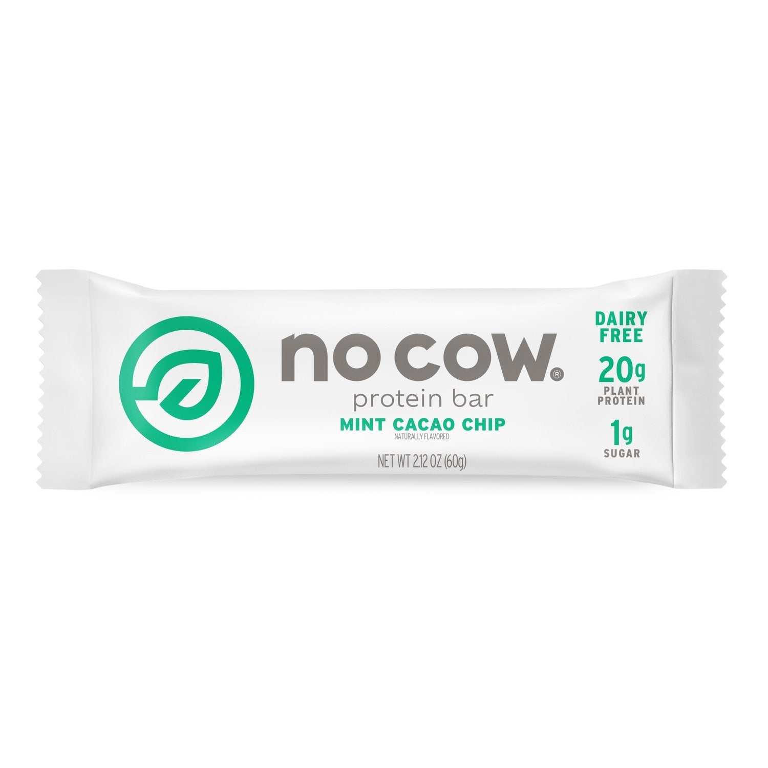 No Cow Plant Based Protein Bars No Cow Mint Cacao Chip 2.12 Ounce 
