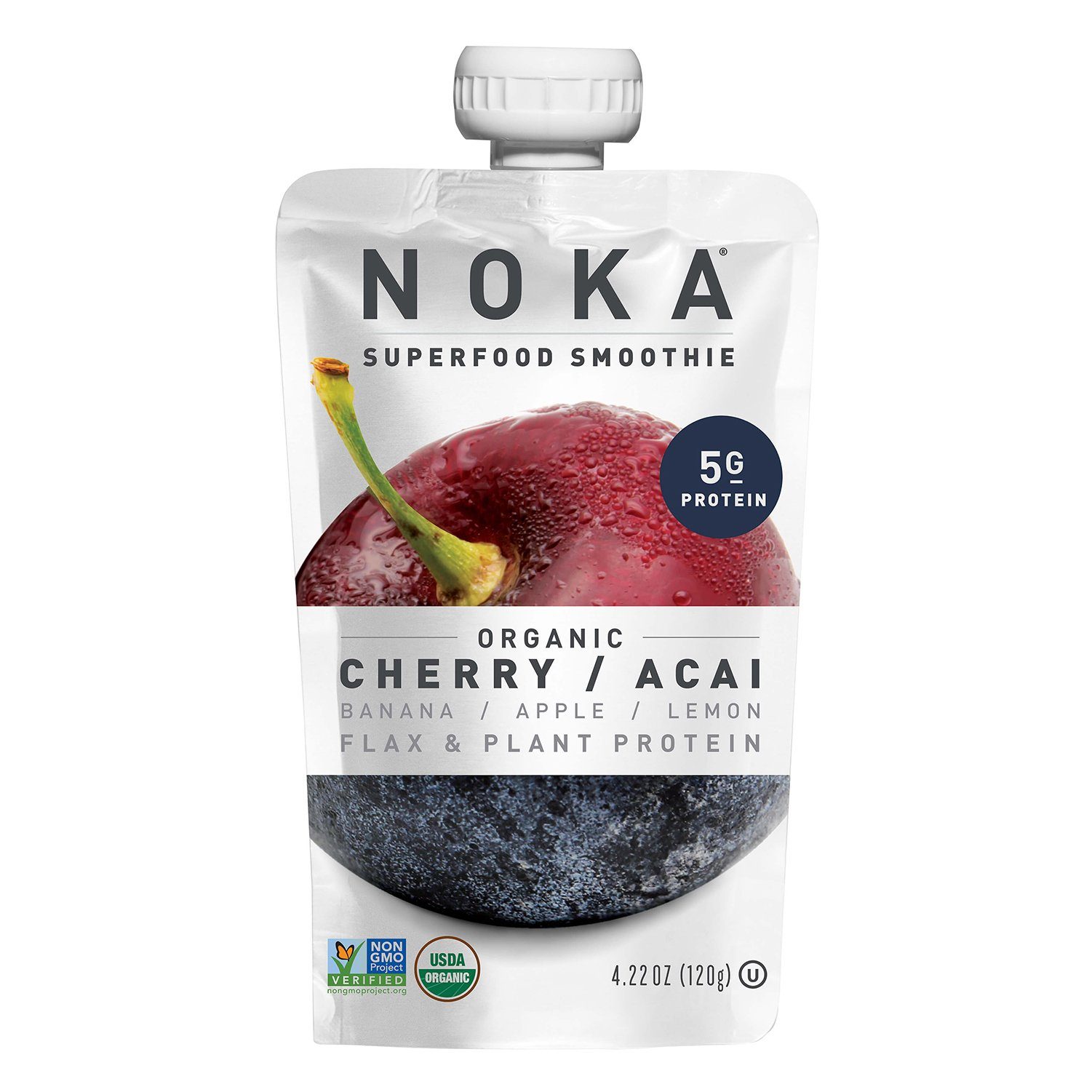 NOKA Superfood Smoothies NOKA Cherry/Acai 4.22 Ounce 