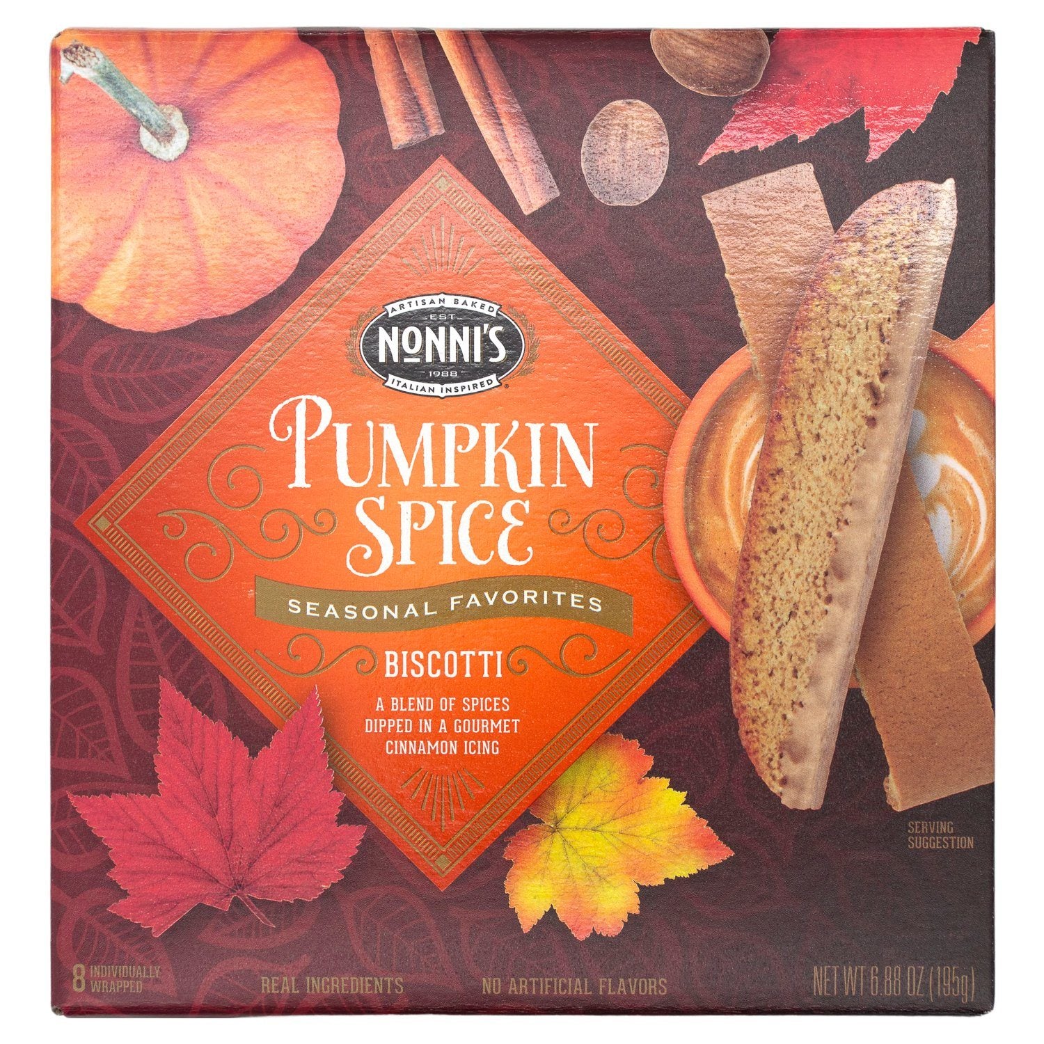 Nonni's Biscotti Nonni's Pumpkin Spice 6.88 Ounce 