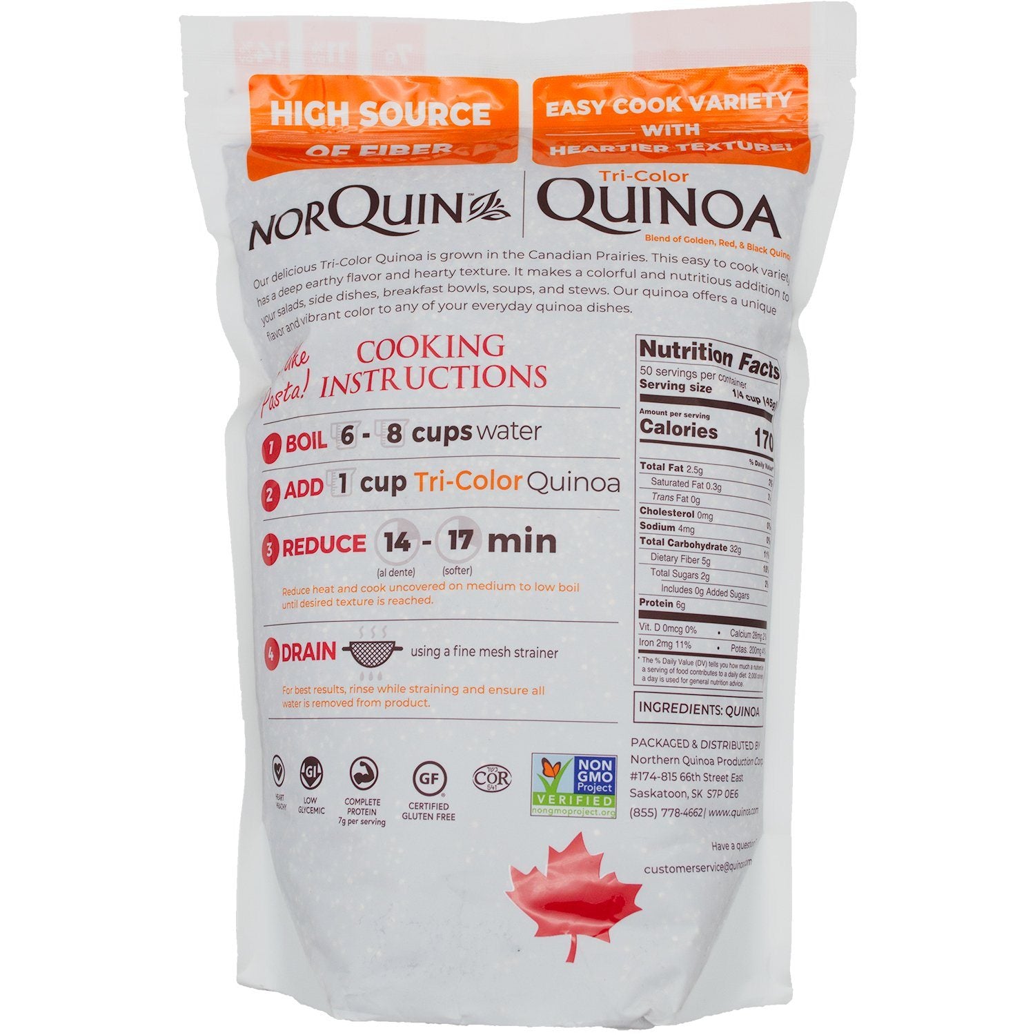 NorQuin Canadian Grown Tri-Color Quinoa NorQuin 