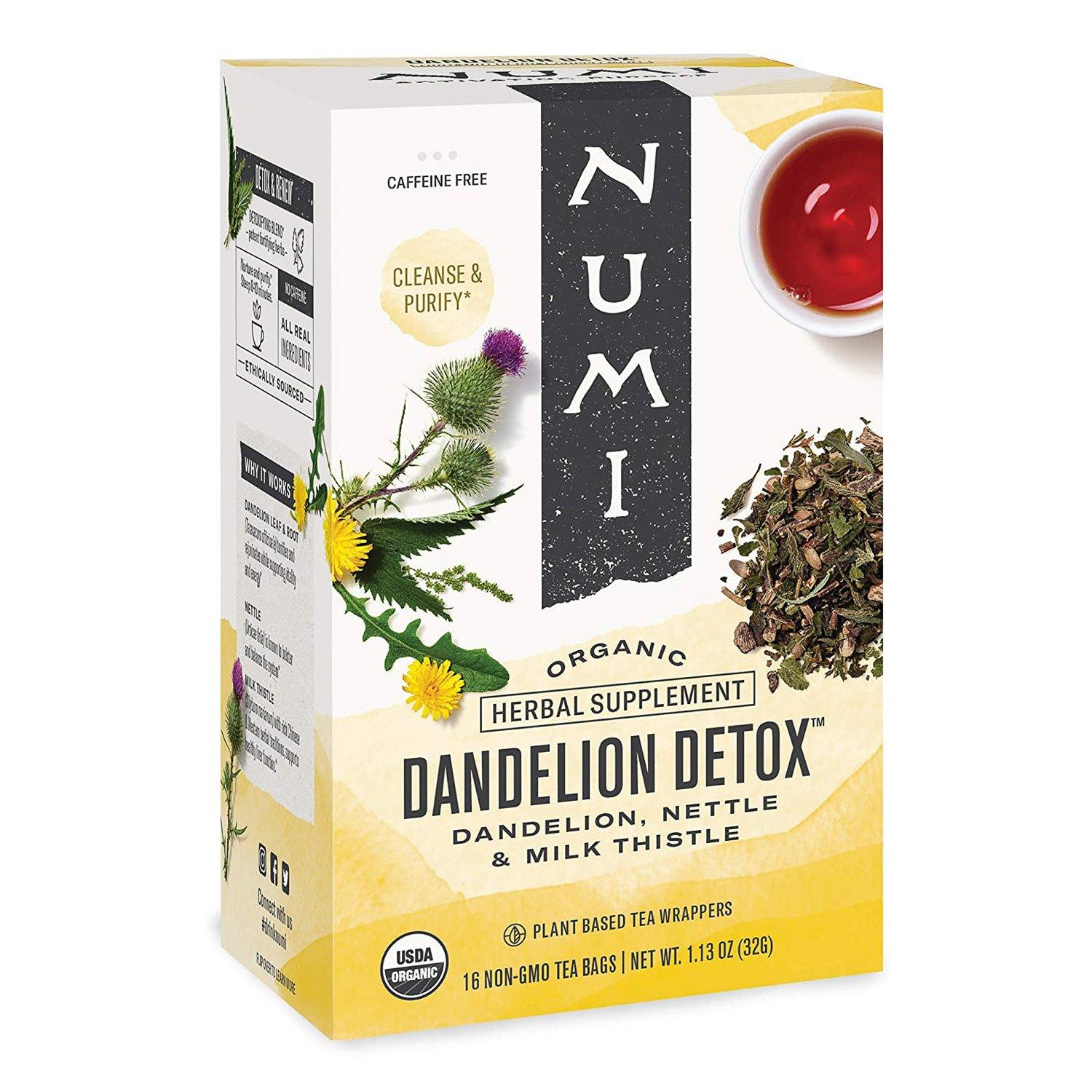 Numi Organic Tea Numi Dandelion Detox 16 Tea Bags 