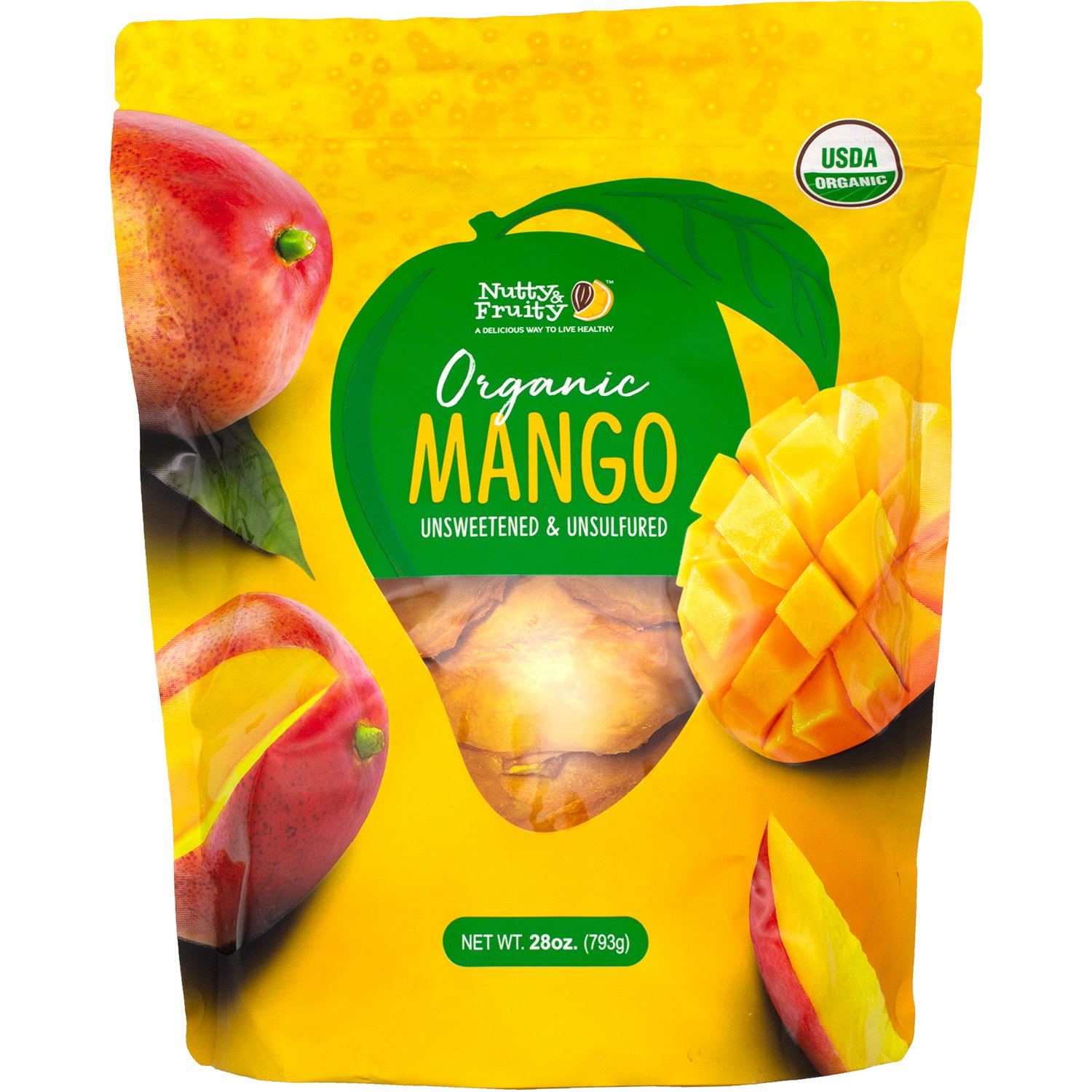 Nutty & Fruity Organic Dried Mango Nutty & Fruity 28 Ounce 