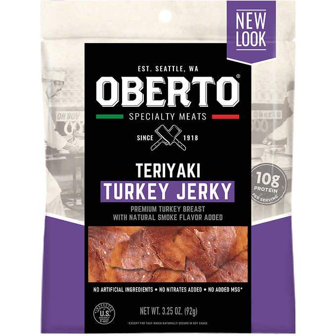 Oberto All Natural Jerky Oberto Teriyaki Turkey 3.25 Ounce 