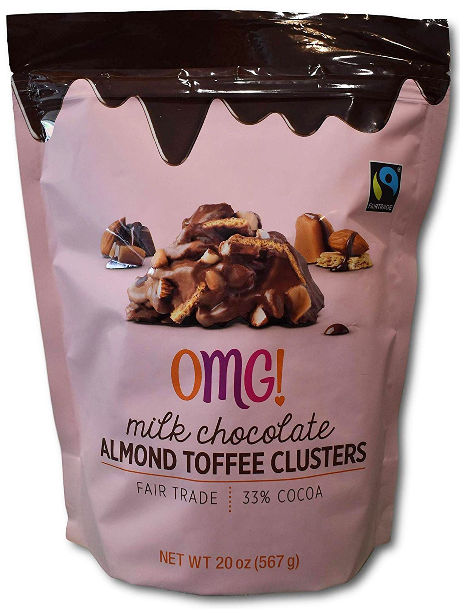 OMG! Milk Chocolate Almond Toffee Clusters OMG! 20 Ounce 