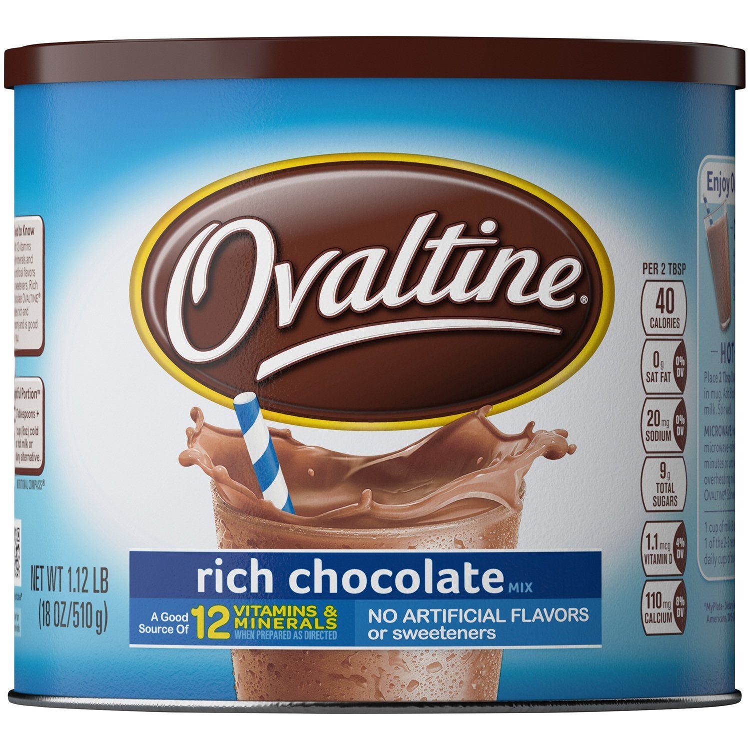 Ovaltine Drink Mix Ovaltine Rich Chocolate 18 Ounce 