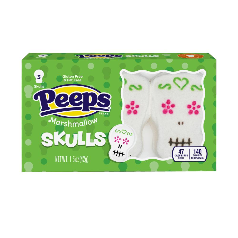 Peeps Marshmallow Peeps Skulls 1.5 Ounce 