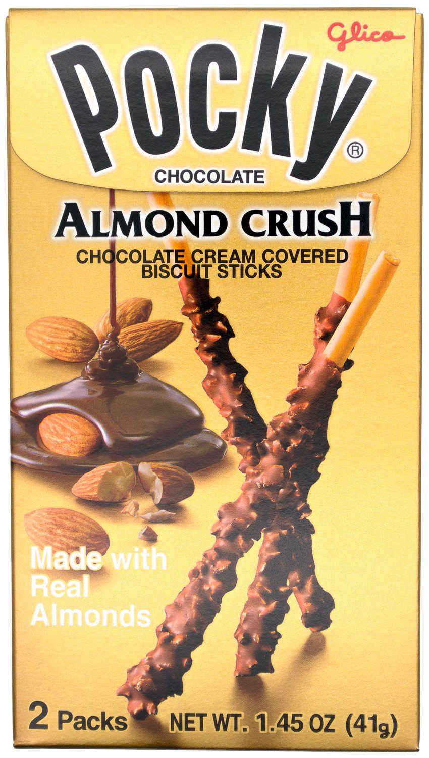 Pocky Cream Covered Biscuit Sticks Glico Almond Crush 1.45 Ounce 