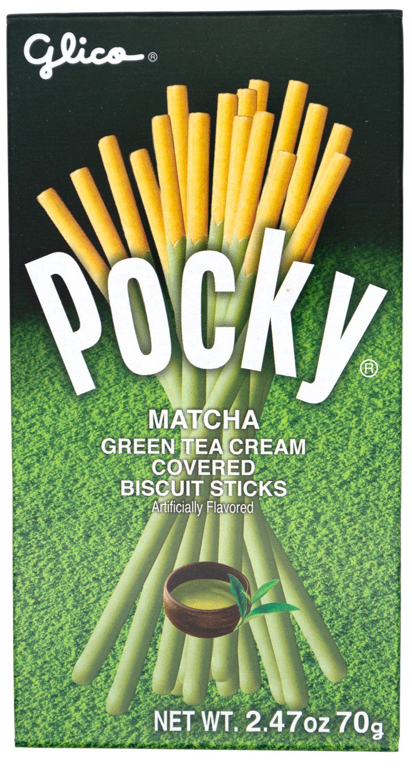 Pocky Cream Covered Biscuit Sticks Glico Matcha 2.47 Ounce 