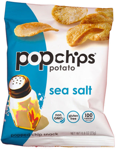 Popchips Potato Chips, Sea Salt, 0.8 Ounce Popchips 