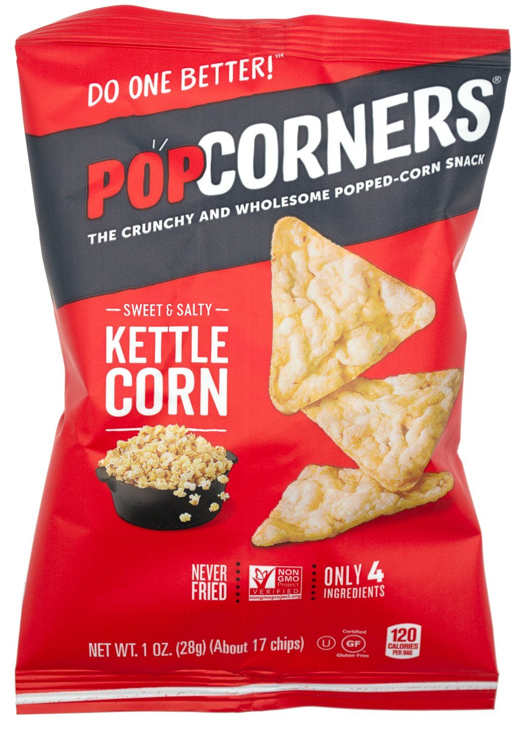 Popcorners - The Crunchy and Wholesome Popped-corn Snack Popcorners Kettle Corn 1 Ounce 
